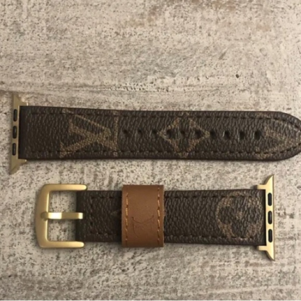 Repurposed LV Apple Watch Band 38/40/41mm/Genuine Leather/.New.